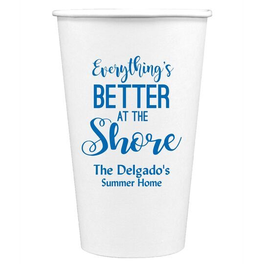 Everything's Better at the Shore Paper Coffee Cups